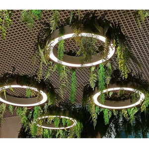 Modern Pendant lamp Led Ring Circle Ceiling Hanging Chandelier Black Loft Living Room Kitchen Pendant Home Lighting Fixture