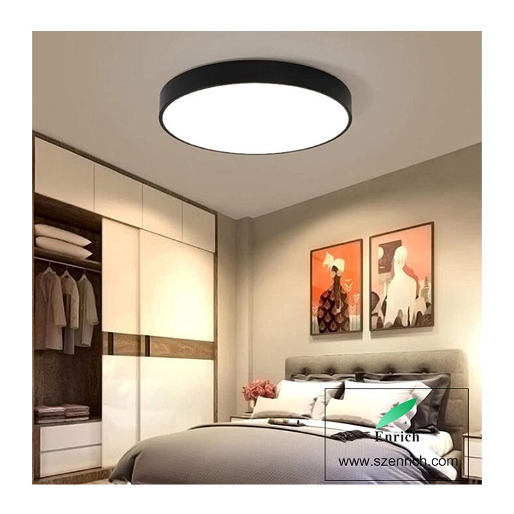 Super Slim Flush Mount CCT adjustable 20W 30W 40W Surface Mount LED Light Fixture Circle Ceiling Light for Kitchen