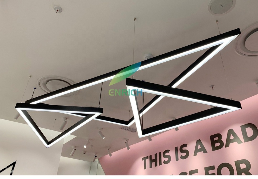 Direct Hollow Cute Triangle 0-10V Dali Triac Dimming Modern Simple LED Triangle Dining Pendants Home Lighting