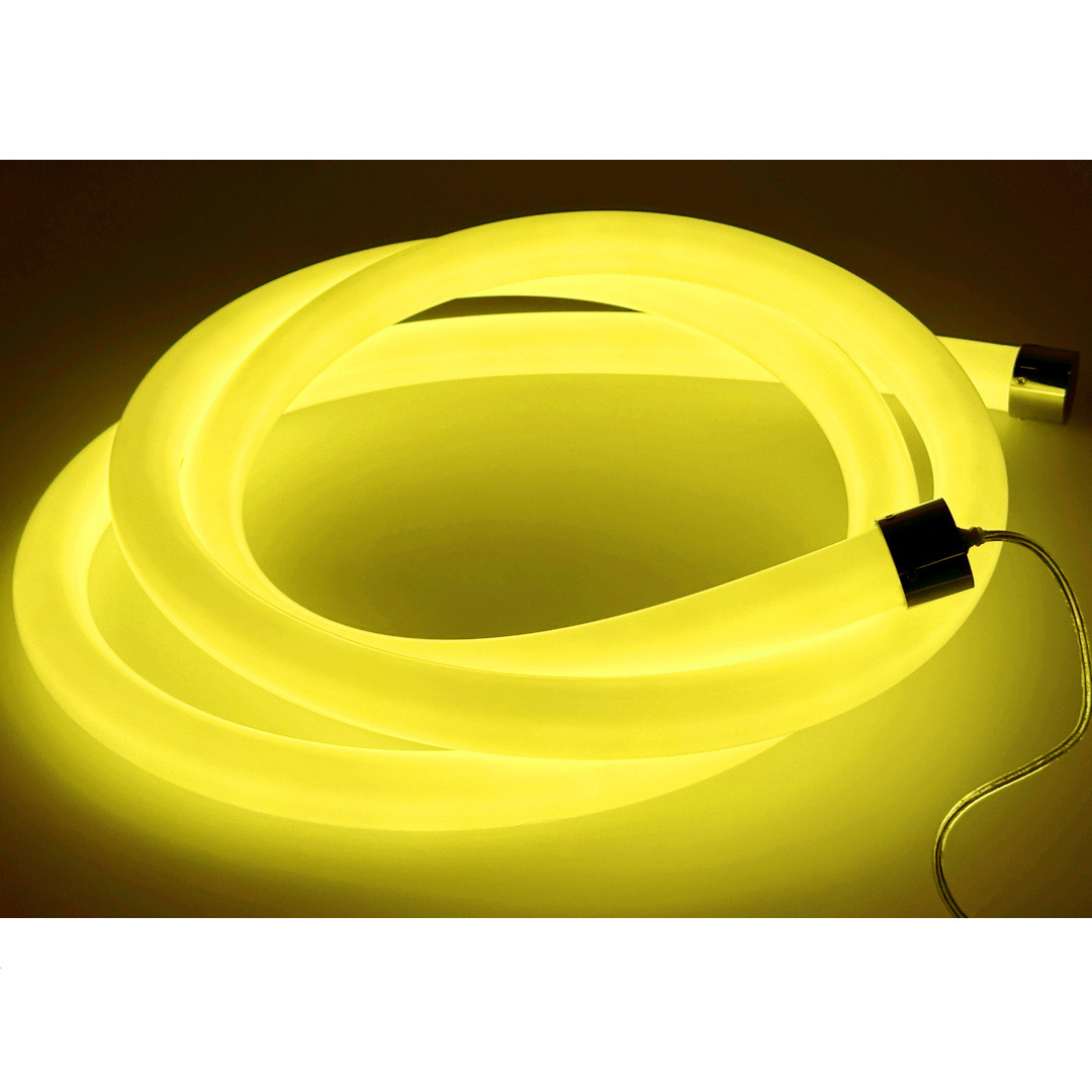 Round Flexible Silicone Strip Light 360 Degree Glowing IP65 Outdoor LED Soft Neon Tube Tape Lamp DIY Minimalist Linear Lighting