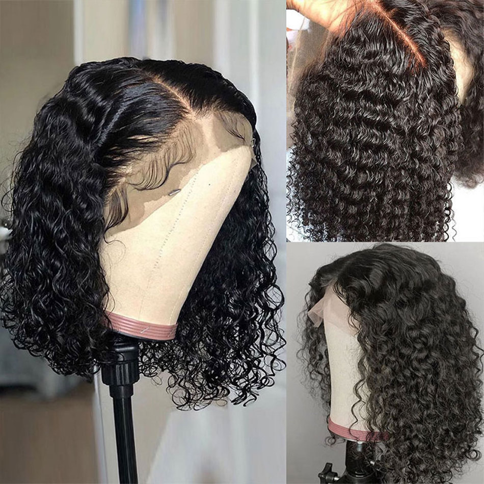 Wholesale Raw Indian Hair Short Bob Wigs Kinky Curly Lace Front Wigs Human Hair HD Lace Frontal Wigs Human Hair For Black Women