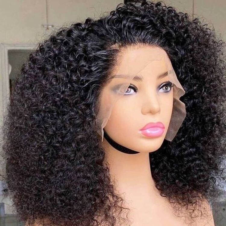 Wholesale Raw Indian Hair Short Bob Wigs Kinky Curly Lace Front Wigs Human Hair HD Lace Frontal Wigs Human Hair For Black Women