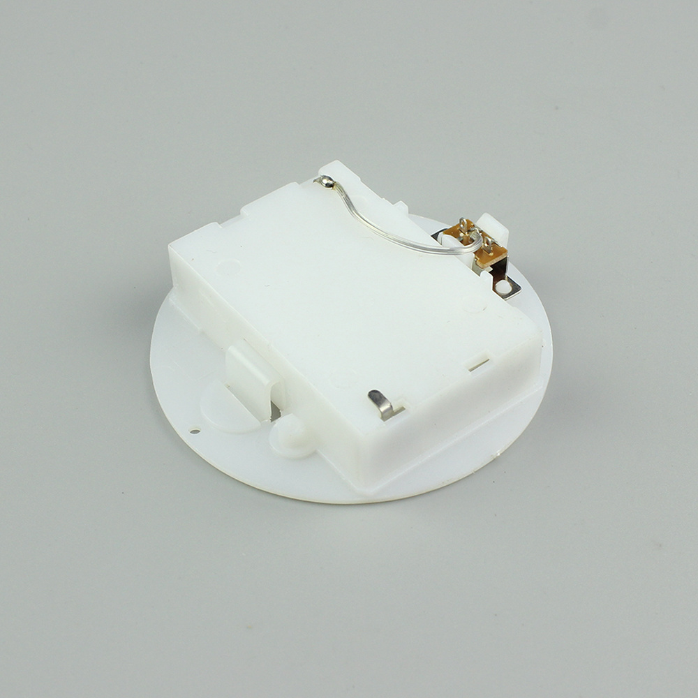 White 4.5V  3 AAA Battery Holder Round With Cover ON-OFF Switch Control Battery Holder