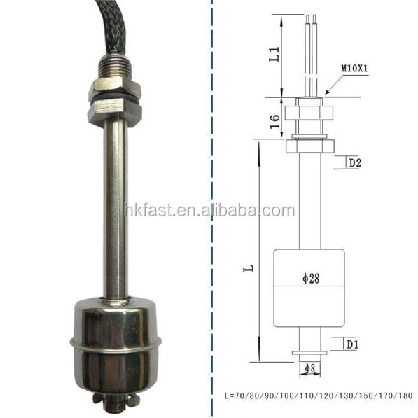 Wholesale Liquid Media float ball liquid level switches dry reed level sensor for water tank