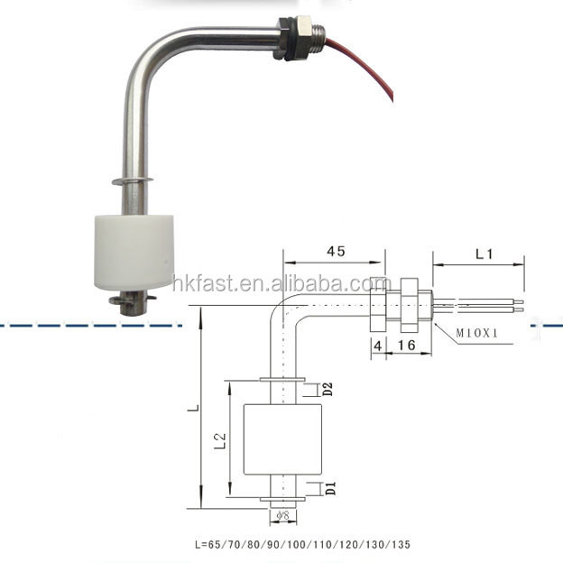 Water tank reed liquid level sensor vertical/horizontal  float switch with high quality