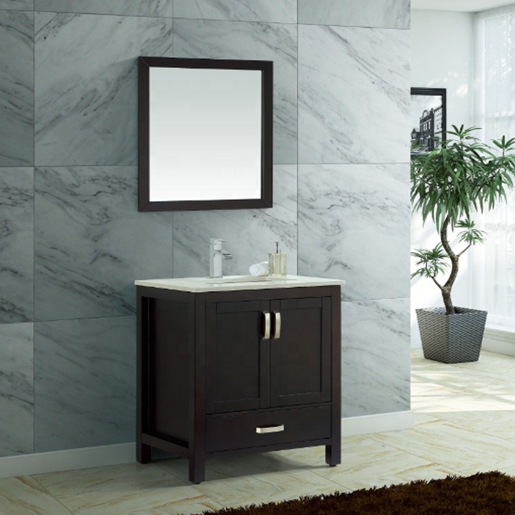 60 inch Wooden Bathroom Furniture Vanity Bathroom Cabinet with Quartz Stone Countertop 8904-60