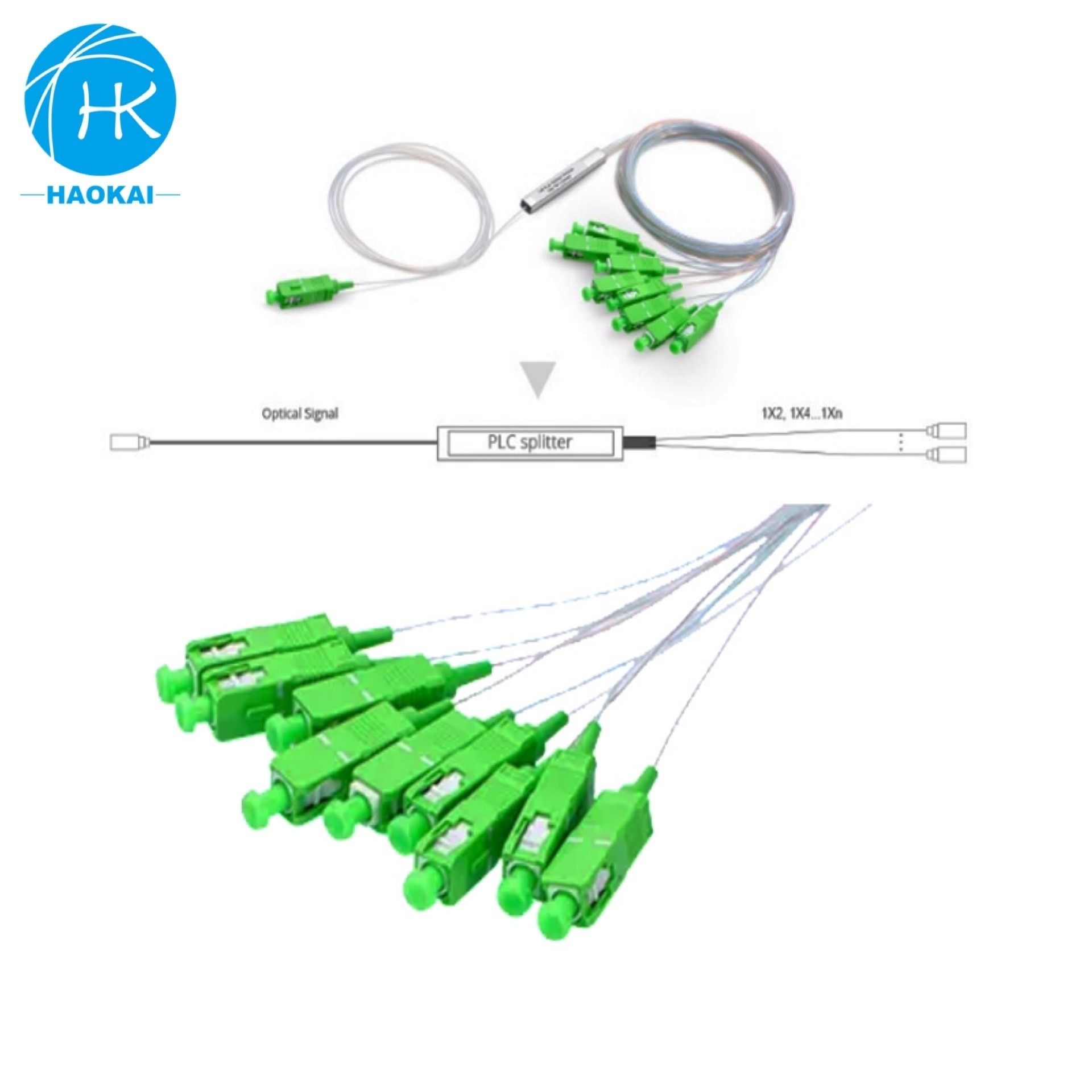 Fiber network equipment FTTH mini optical 1 x 32 1 x 64 splitter steel tube fiber circulator PLC 1*64 optical splitter