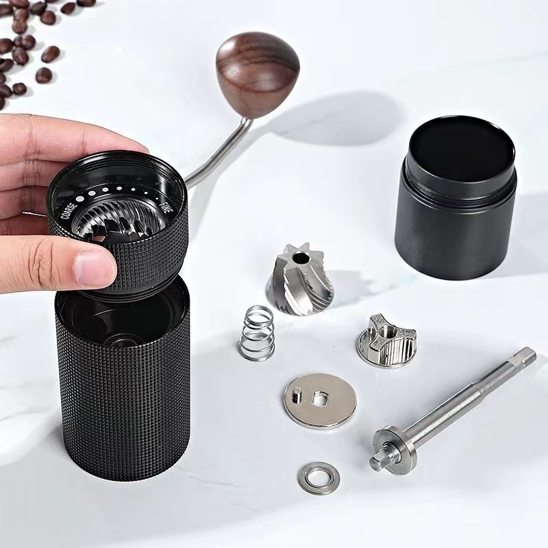 Wholesale Commercial Manual Coffee Grinder Machine Portable Stainless Steel Burr Aluminum Alloy Coffee Grinder