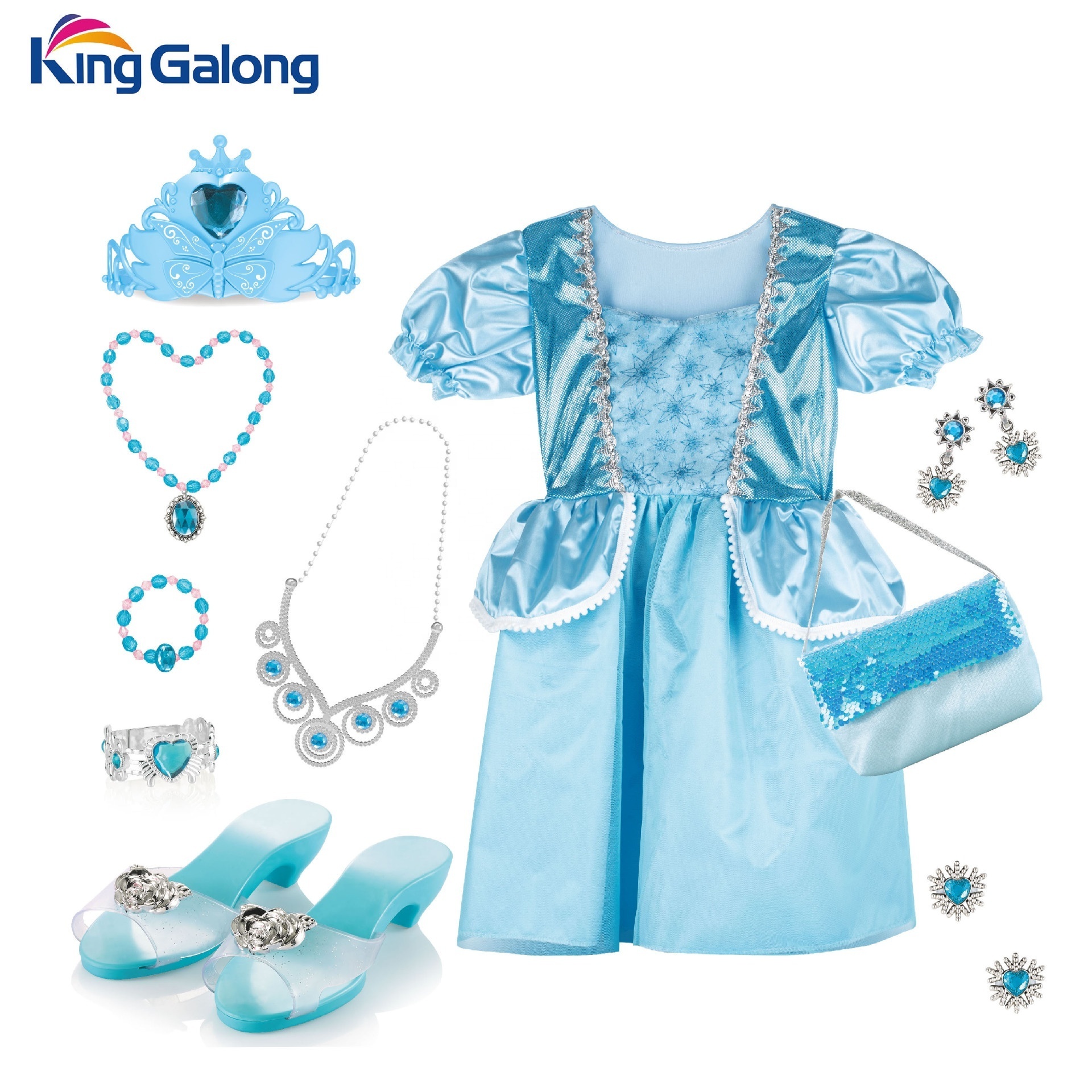 Princess Dress Up Shoes Set Girls Dress Up Toys Toddler Jewelry Boutique Kit Princess Costumes Set