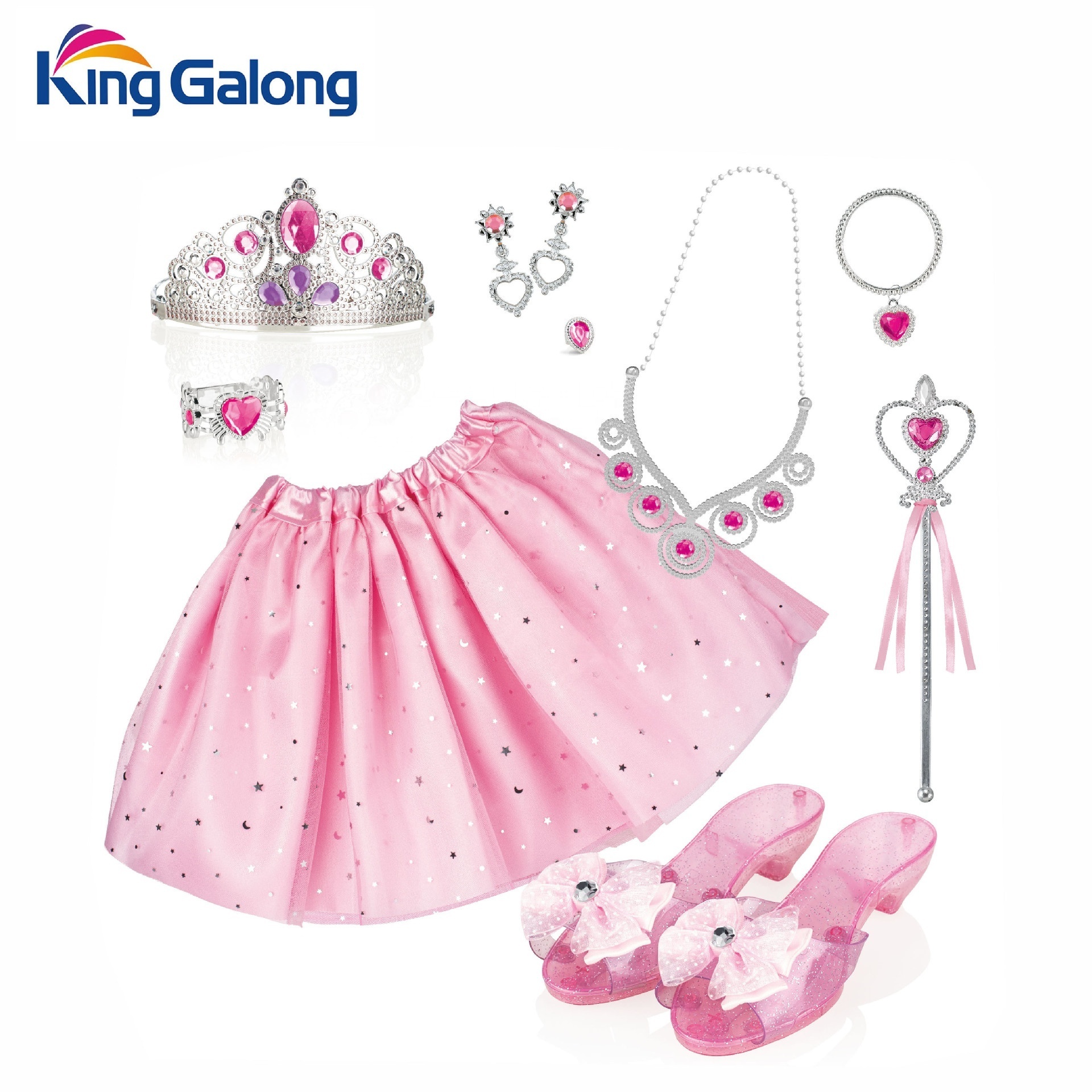 Princess Dress Up Shoes Set Girls Dress Up Toys Toddler Jewelry Boutique Kit Princess Costumes Set