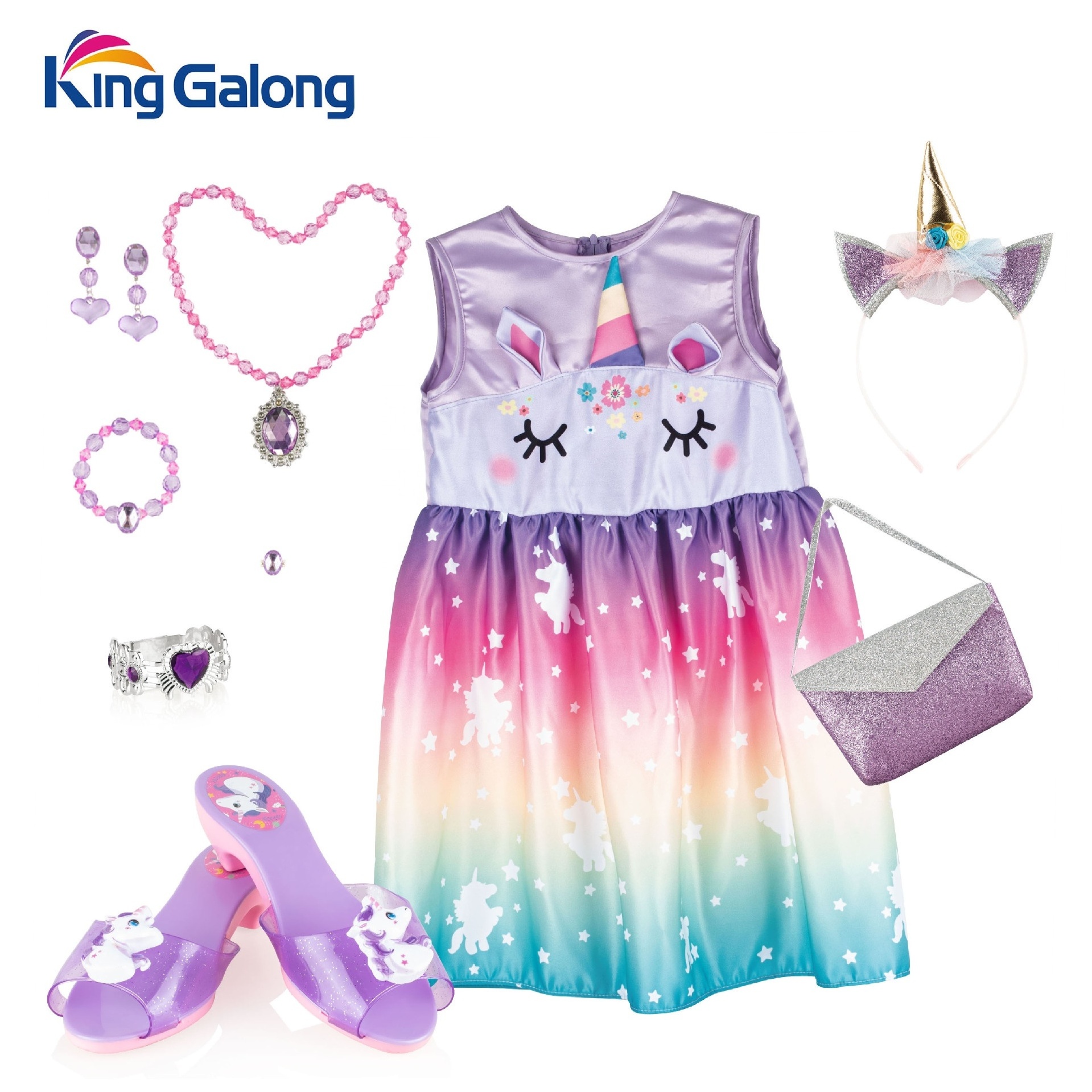 Princess Dress Up Shoes Set Girls Dress Up Toys Toddler Jewelry Boutique Kit Princess Costumes Set