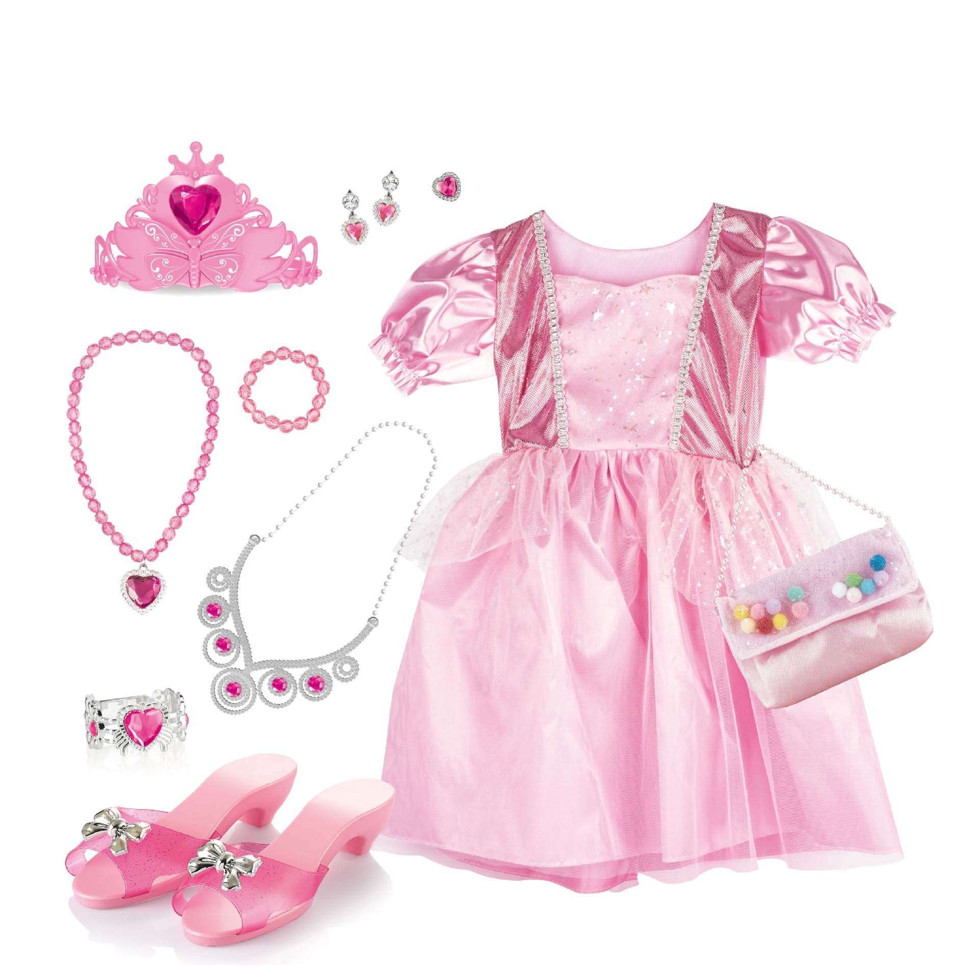 Princess Dress Up Shoes Set Girls Dress Up Toys Toddler Jewelry Boutique Kit Princess Costumes Set