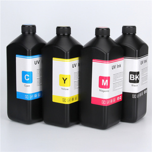 Goosam CMYK Gloss White Varnish LED Light Curable UV Printing Ink For Mutoh Valuejet VJ 426UF 626UF 1638 UH Flatbed Printer