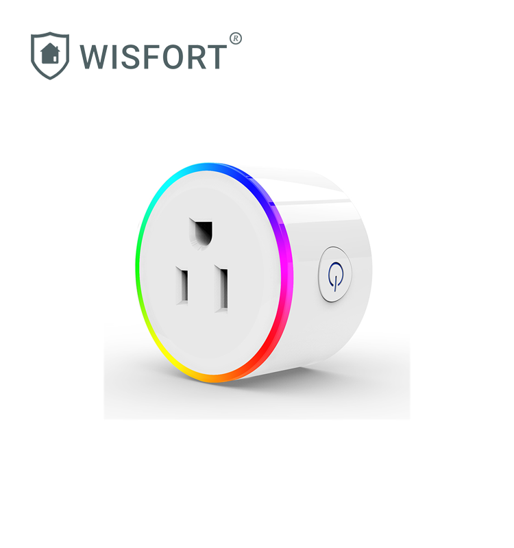 Wifi Smart Plug with RGB LED Smart Home Outlet Work with Alexa/Google/IFTTT