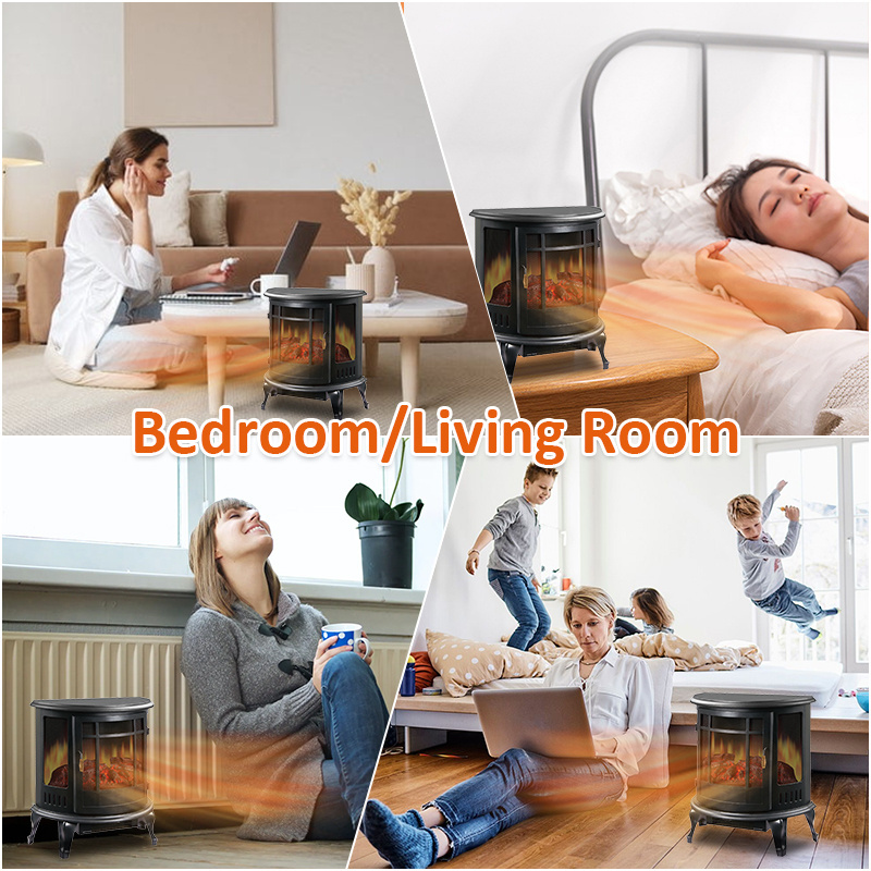 2023 new electric led mini personal fireplace smart cabinet indoor modern fireplace electric 3d firewood fireplace