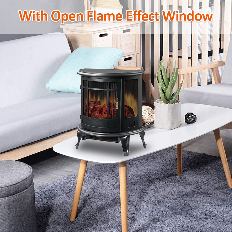 2023 new electric led mini personal fireplace smart cabinet indoor modern fireplace electric 3d firewood fireplace