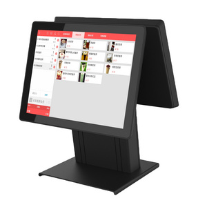 15 inch smart pos system for sale cash till machine Dual screen cash register