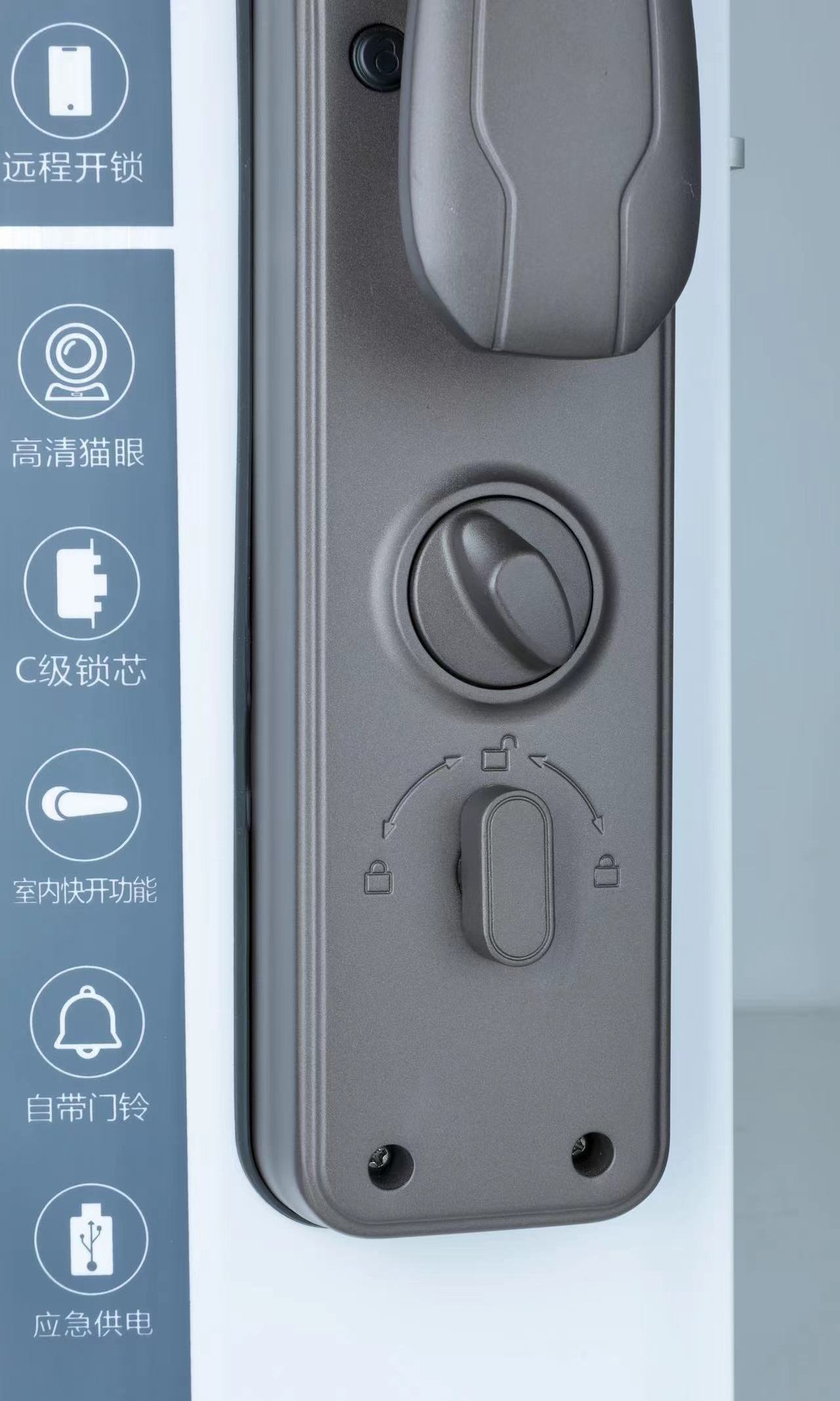 New Style Full Automatic Intelligent Locks 3D Facial Recognition Fingerprint Smart Locks with Camera Tuya wifi For Gate