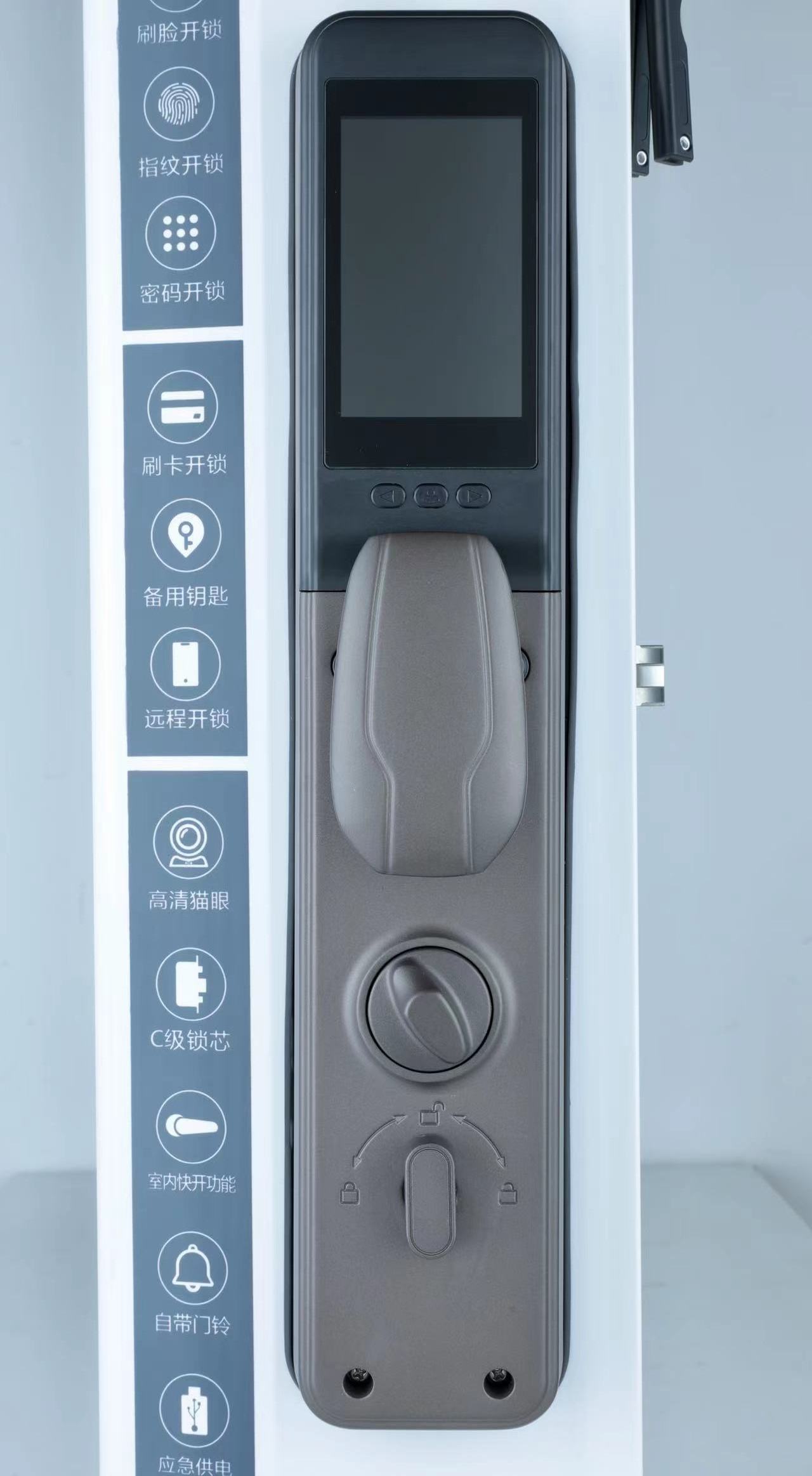 New Style Full Automatic Intelligent Locks 3D Facial Recognition Fingerprint Smart Locks with Camera Tuya wifi For Gate