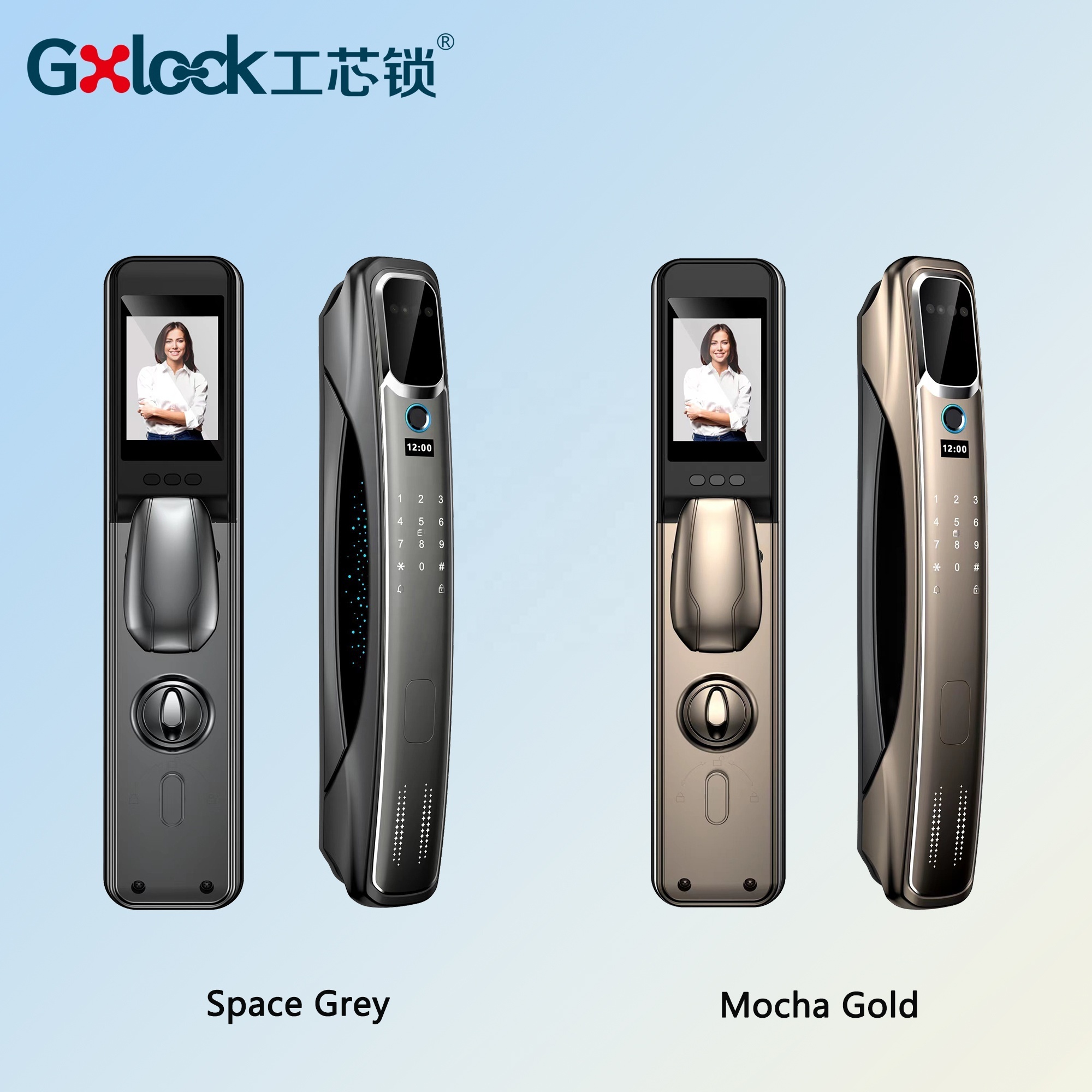 2023 smart locks cerradura inteligente 3d face recognition intelligent digital door lock fingerprint smart door lock with camera