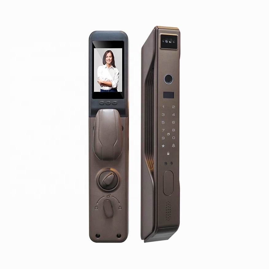 Remote Phone unlock Temporary Password Fingerprint Door Lock 3D Face Recognition Digital Smart Lock