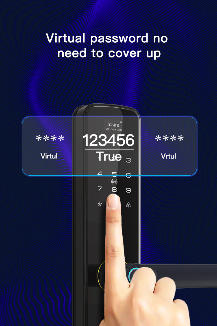 Smart Digital Password Fingerprint Smart Door Lock High Security TT APP USB Charging Port intelligent lock