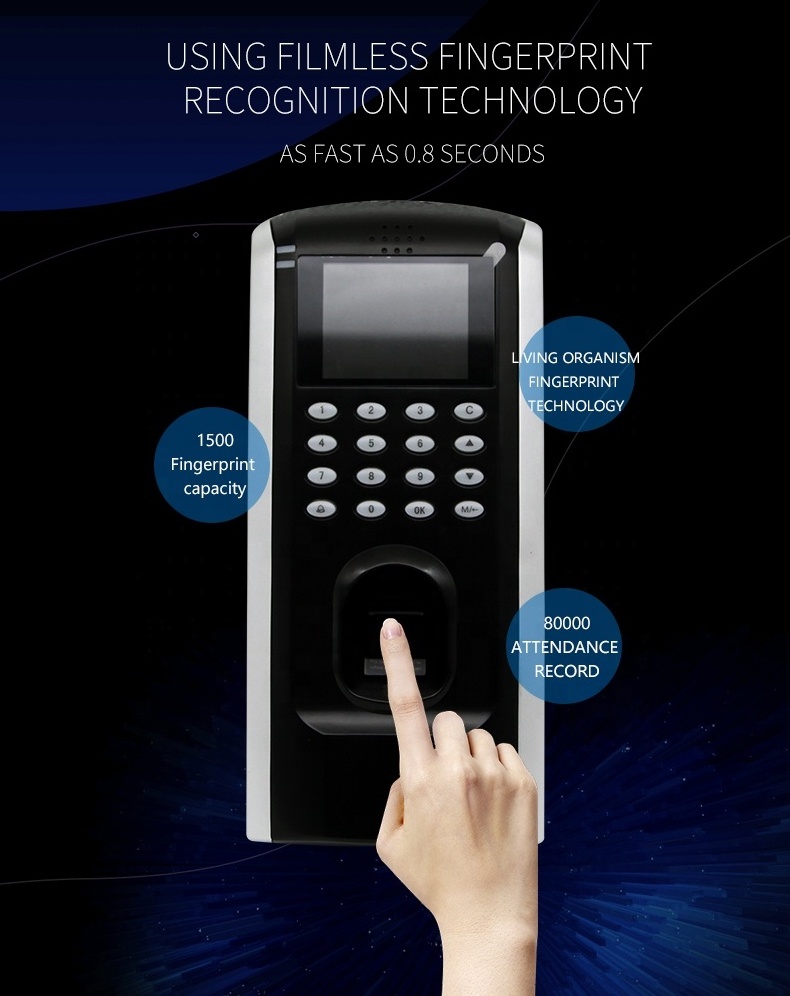 Biometric Access Control Security System H-7F Fingerprint Time Attendance Device Machine