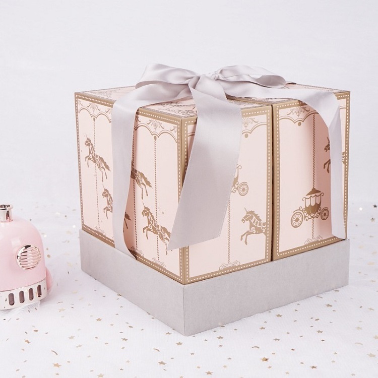 Pink Luxury Custom Cardboard Perfume Packaging Sweet Girls' Gift Paper Box