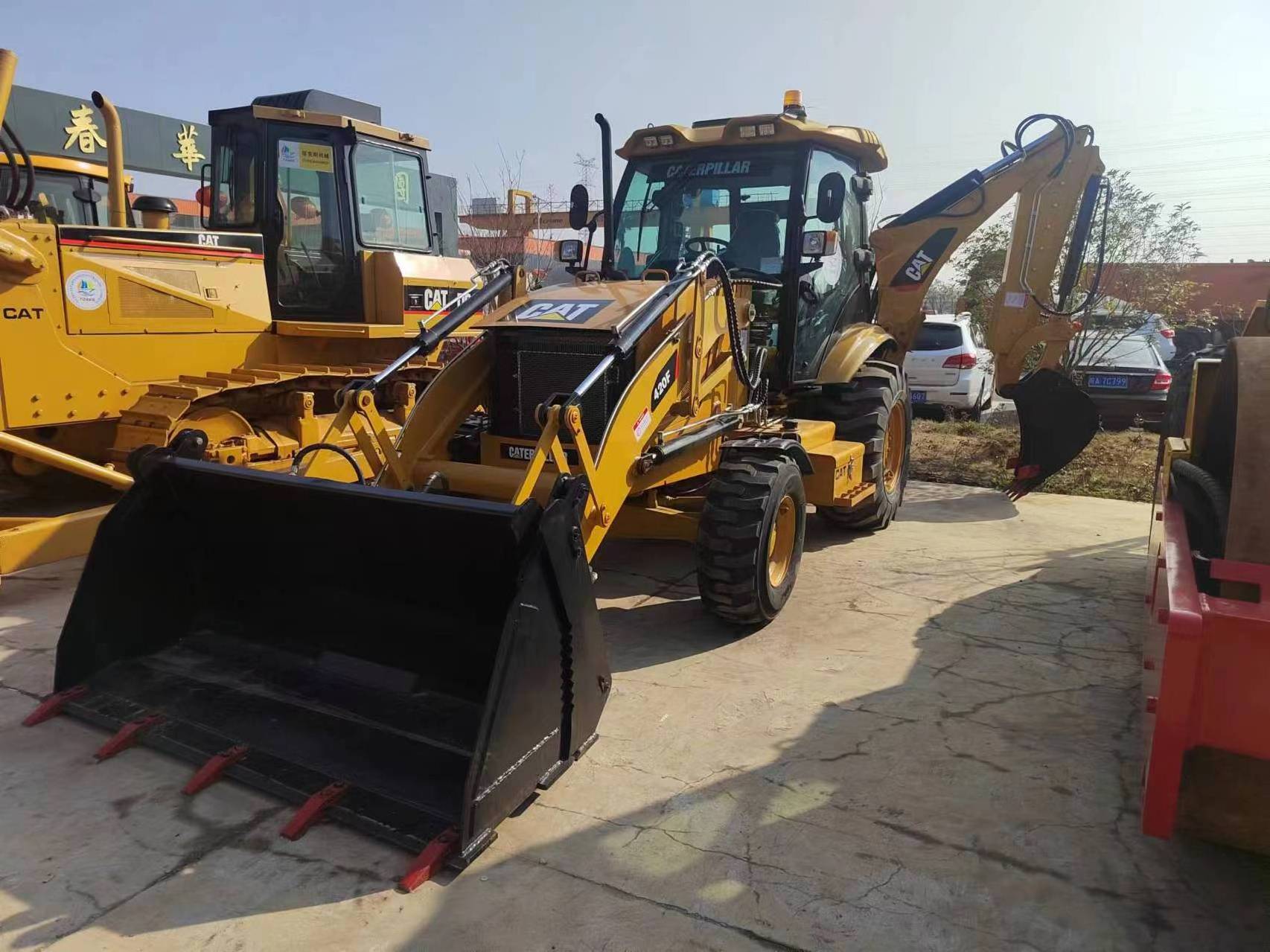 Cheap Used cat 420 420F2 backhoe loader CATERPILLAR used backhoes cat 420F Tractor backhoe loader