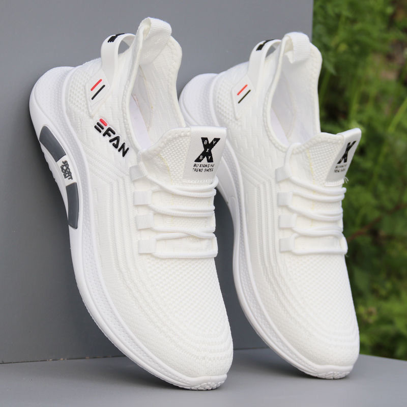 New breathable mesh shoes  men's small white shoes leisure light soft sole sports shoes manufacturers wholesale Y053