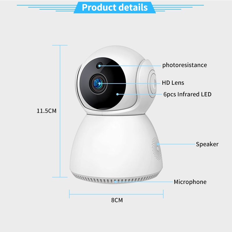 V380 3mp Wifi Camera Baby Monitor Indoor Cctv Security Pet Camera Video Surveillance 3MP Wireless Home network Camera