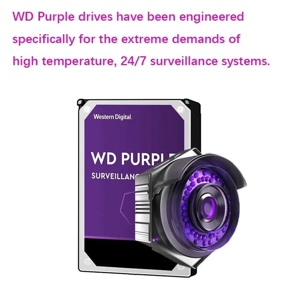 Wholesale Purple Hdd 1tb 2tb 3tb 4tb 6tb 8tb 10tb Disco Duro Hard Disk Drive Purple Hdd For Cctv Camera Dvr Used Refurbished Hdd