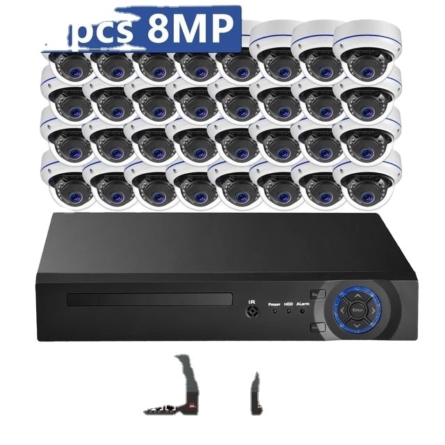 XM Xmeye VMS 8MP 5MP 16CH 24CH 32CH Dome POE Security IP Camera Kit SystemTwo Way Audio 16CH 32CH IP POE CCTV camera Kit system