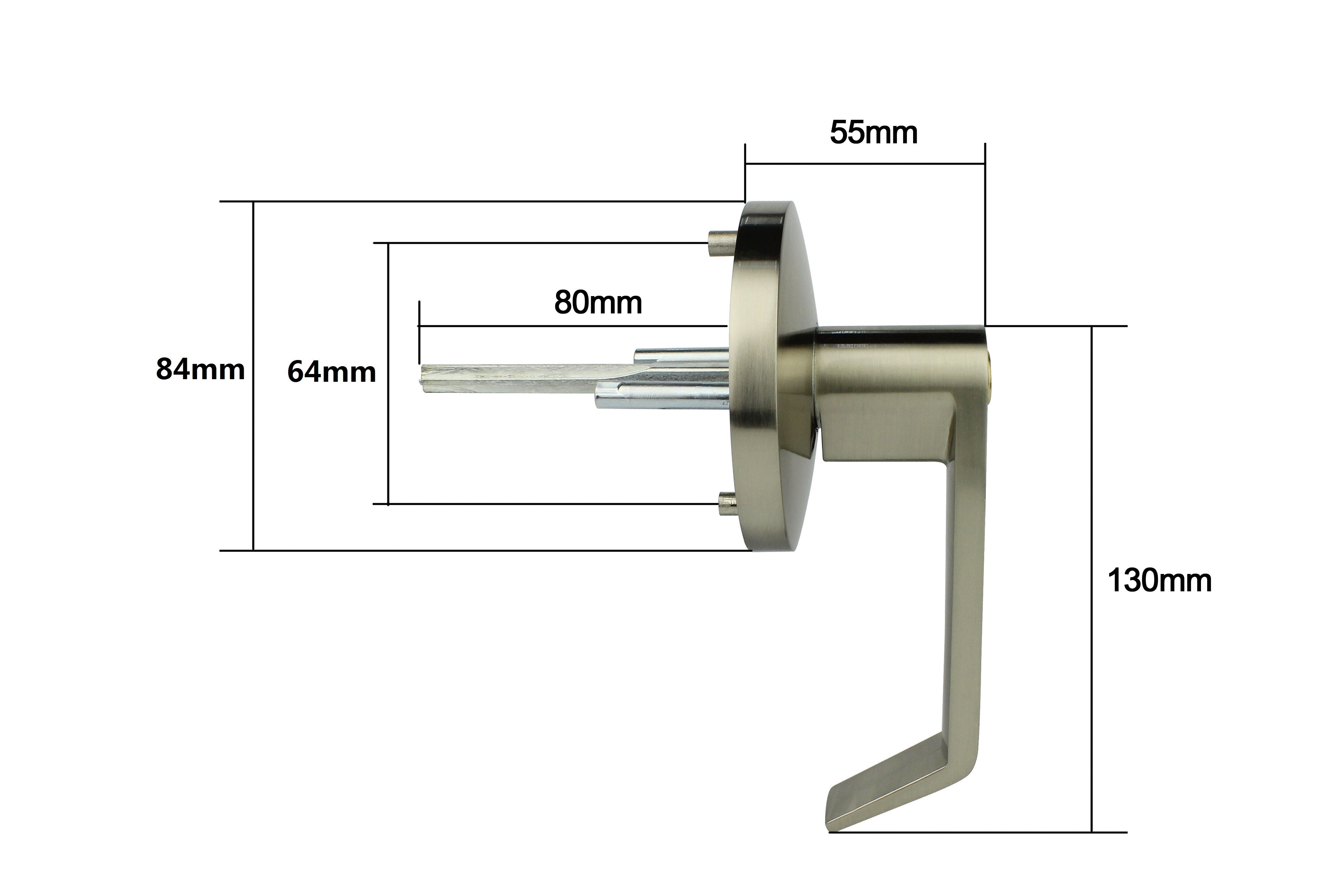 Zinc Alloy External Trim Handle Lock For Panic Exit Devices Device push Panic Bar Safety Door Handles Zinc Alloy Trim lock