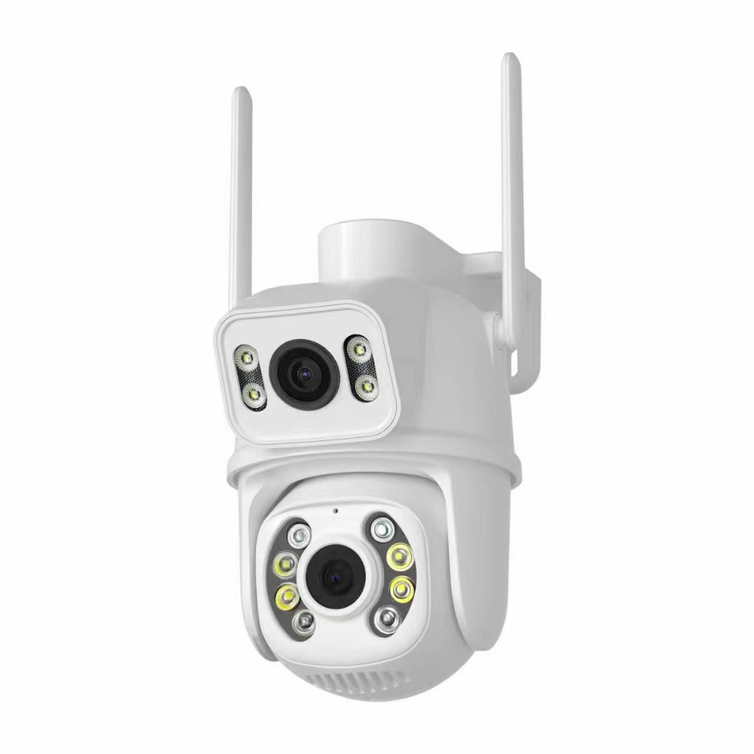 6MP 8MP Outdoor Dual Lens Wireless ip Camera cctv ICsee Wifi dual ball machine linkage Camera 4K Dual Lens ptz Network Camera