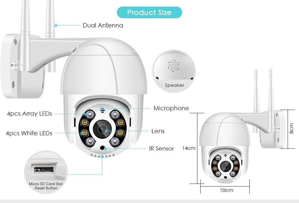 ICSEE 1080P 3MP 5MP PTZ WIFI Camera Wireless 8MP Outdoor Two Way Audio P2P Dome Security IP Auto Tracking CCTV Camera Network