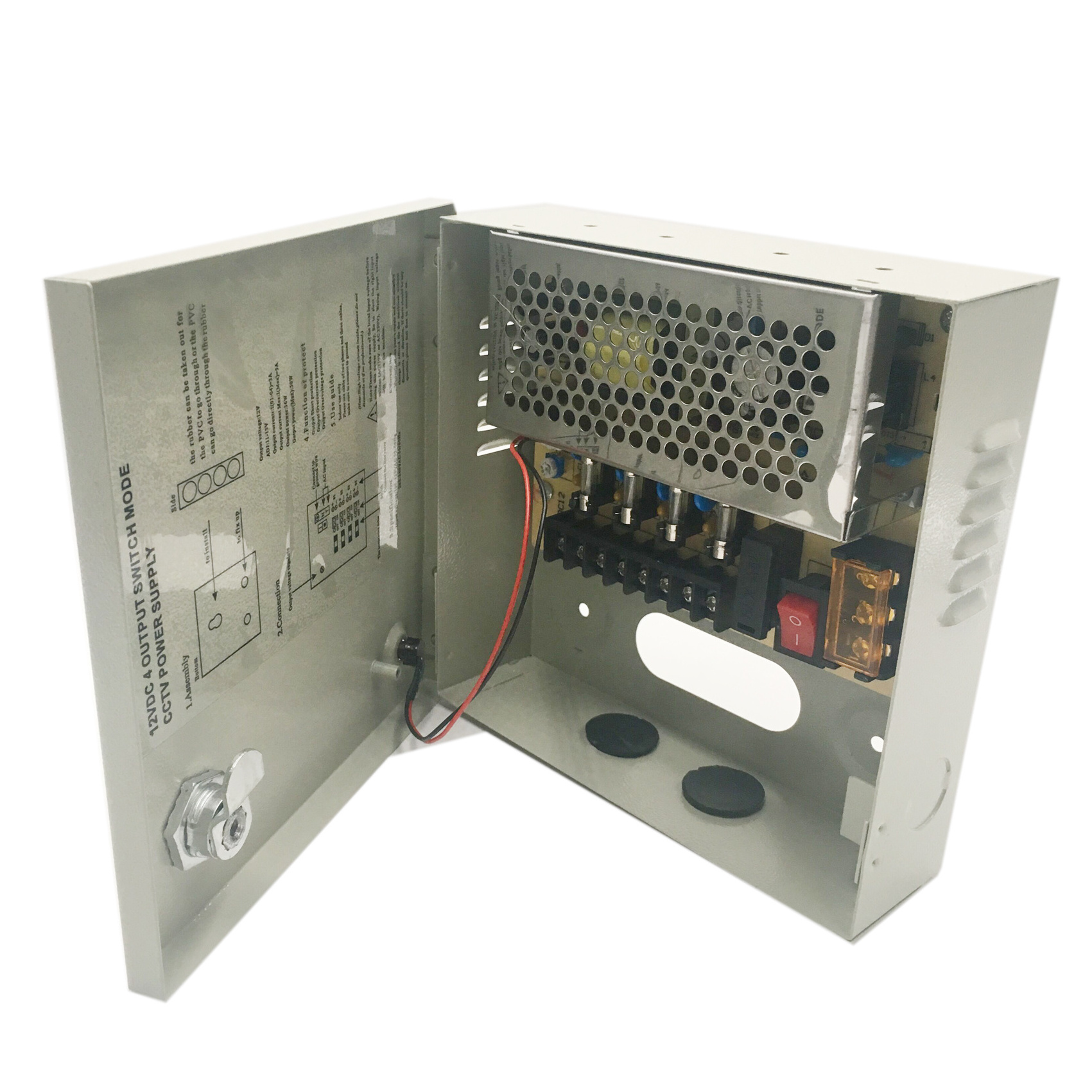 switching power supply Box DC 12V 24V 9V 5A 10A 15A 20A 30A 5CH 9CH 18CH 4 Channel 60w Cctv Camera Driver Power Supply Metal