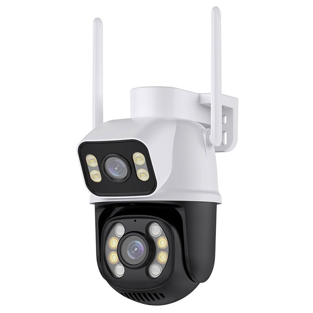 6MP 8MP Outdoor Dual Lens Wireless ip Camera cctv ICsee Wifi dual ball machine linkage Camera 4K Dual Lens ptz Network Camera