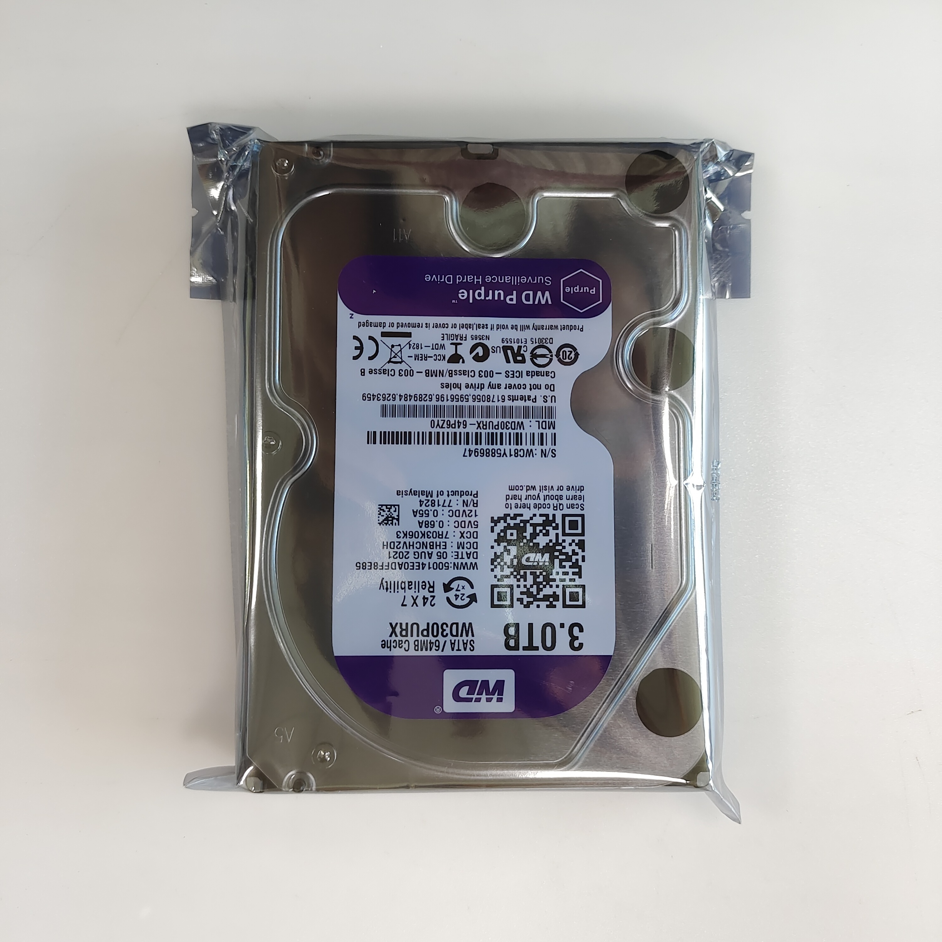 Purple 7200 Rpm Internal Hard Drive Disk 3.5