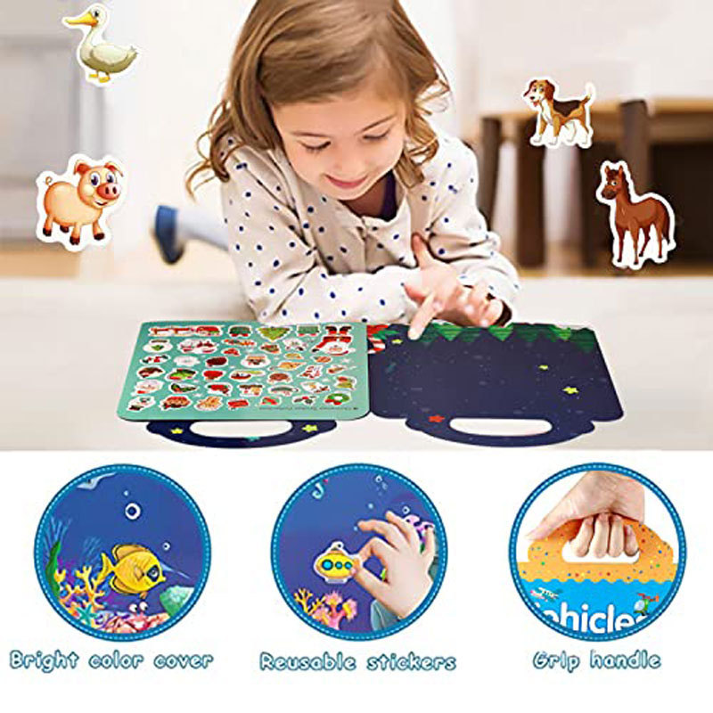 Hot Sale A Fairy Tale Kids Activity Sticker Book For Game and Education Reusable Sticker Book