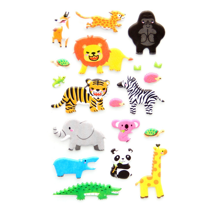 Cartoon 3d Stickers Pony Character Kawaii For Puffy Kids Sticker