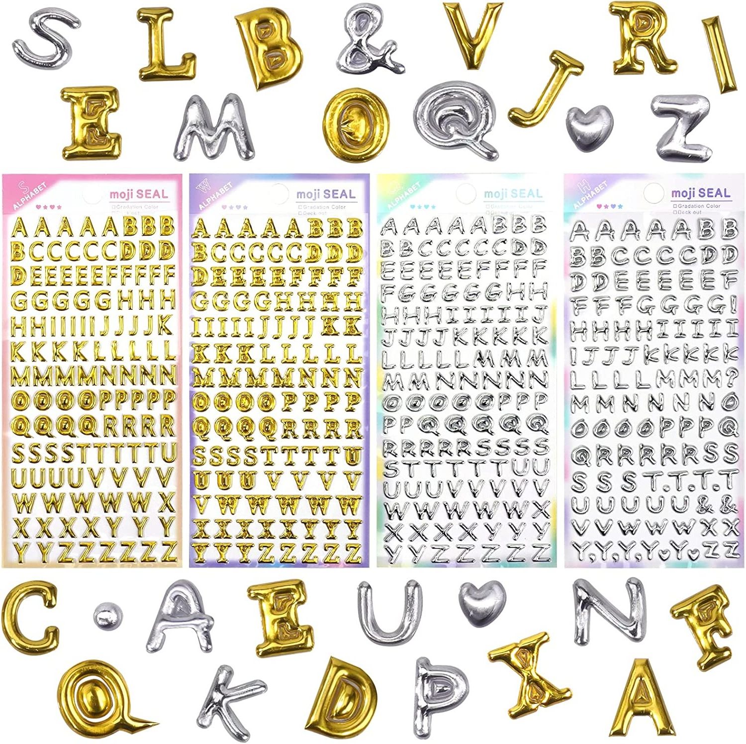 Soft Puffy foam Self adhesive Golden alphabet letter stickers Classroom decor graduation hat decoration DIY Gold letter stickers