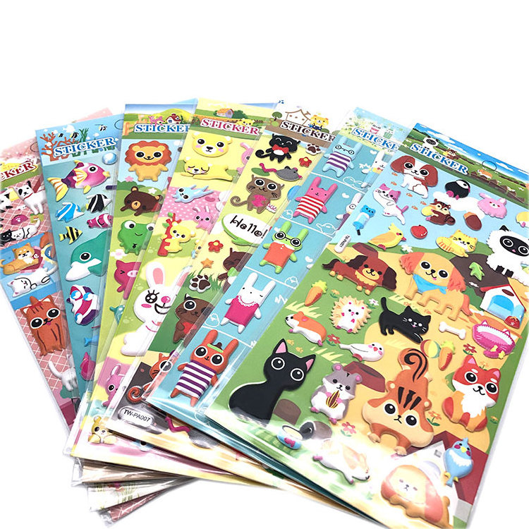 Cartoon 3d Stickers Pony Character Kawaii For Puffy Kids Sticker