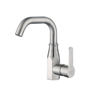 304 Stainless steel hexagon point three-way small 7-shaped cold and hot faucet