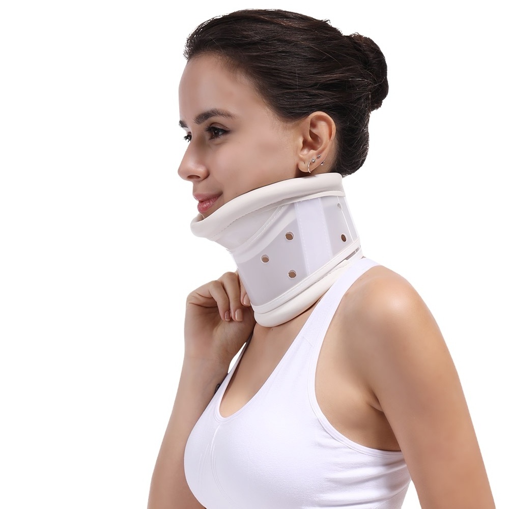 HKJD  Soft Medical PVC Cervical Collar With Chin Support Adjustable Cervical Traction Collar Stiff Neck Cervical Collar Brace