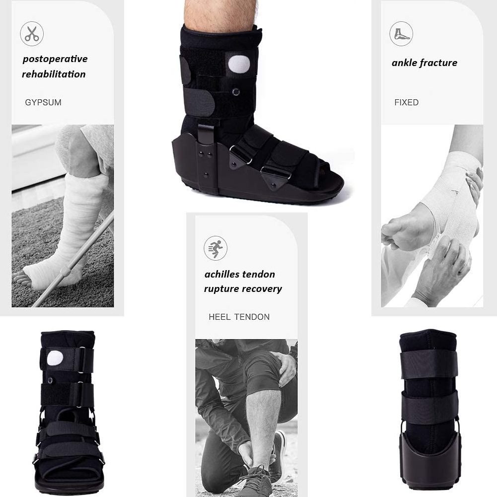 HKJD Factory Custom Orthopedic Walker Boot Pneumatic Air Cam Short Walker Boot  For Fracture Ankle Sprain