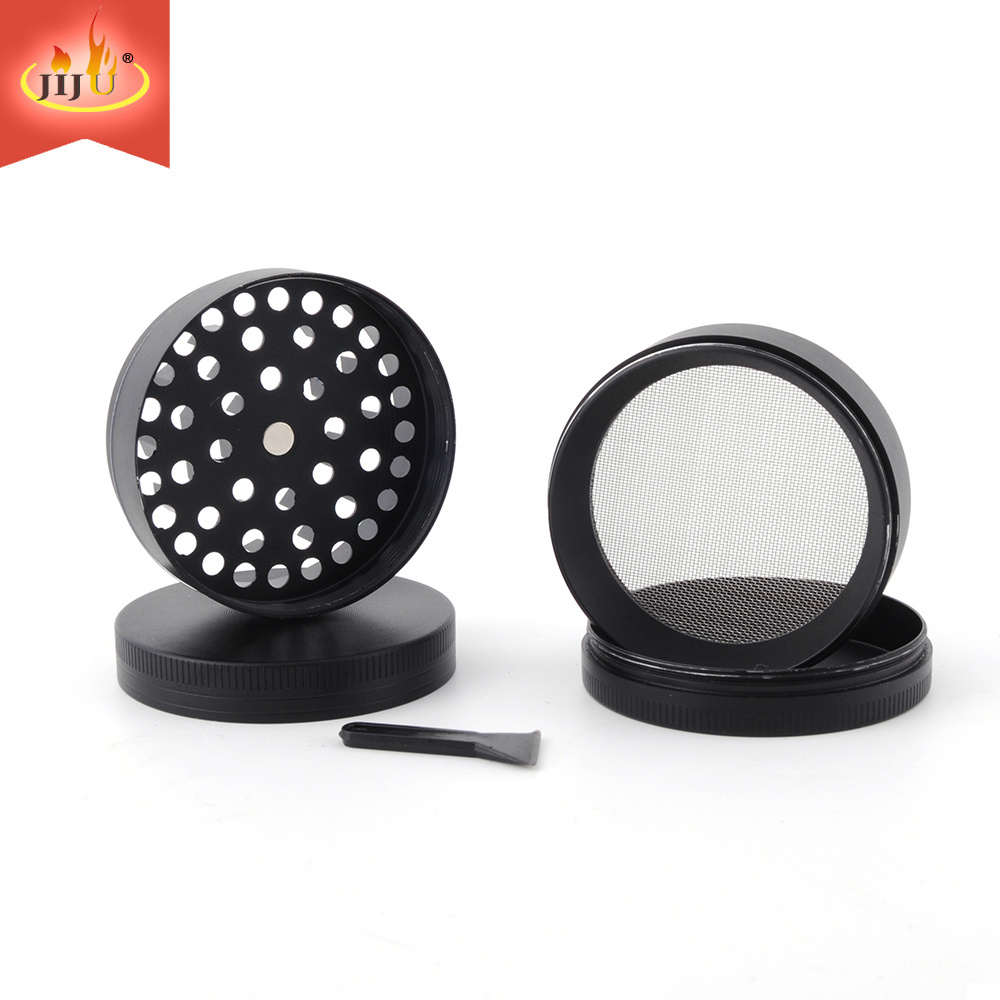 JL-007JA JIJU New Products Black Metal Materials Manual Herb Grinder