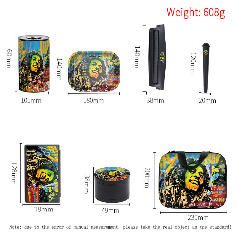 other lighters & smoking accessories custom logo herb grinder rolling tray tube jar smoking kit set suits