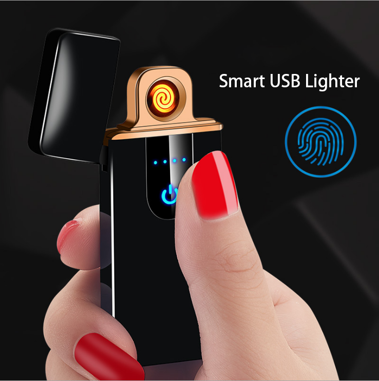 Battery Display Electric Heating Wire USB cigar Lighter Touch Sensor Screen Electronic Touch Lighter