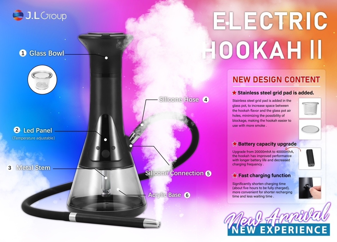 Wholesale New Most Popular ShiSha Pods Electric Hookah without Charcoal Ready To Ship Electronic Hookah